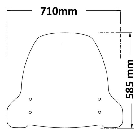 Isotta CLS4315-T Parabrezza Classic per Segway E100/125/200 S-SE