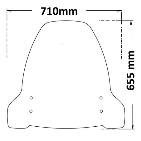 Isotta SC4316 Parabrezza Alto per Segway E100/125/200 S-SE