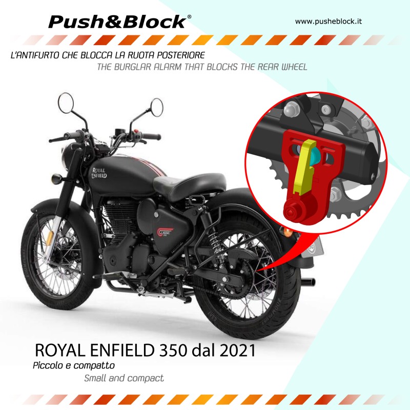 Push Block WL-R01 Antifurto blocca ruota Royal Enfield Classic e Meteor 350