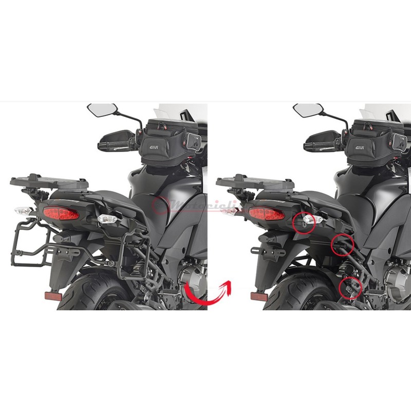 PLR4113 Givi portavaligie laterale monokey per kawasaky Versys 1000 2015