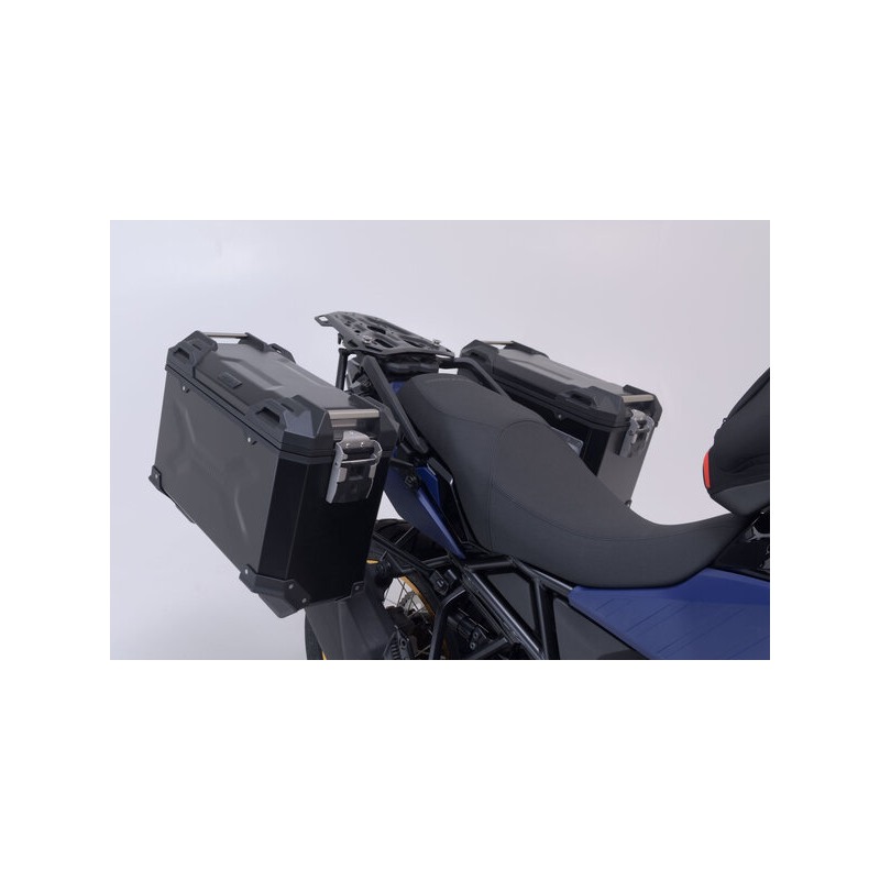 Set valigie laterali Sw Motech Trax ADV Nero e telai Suzuki VStrom