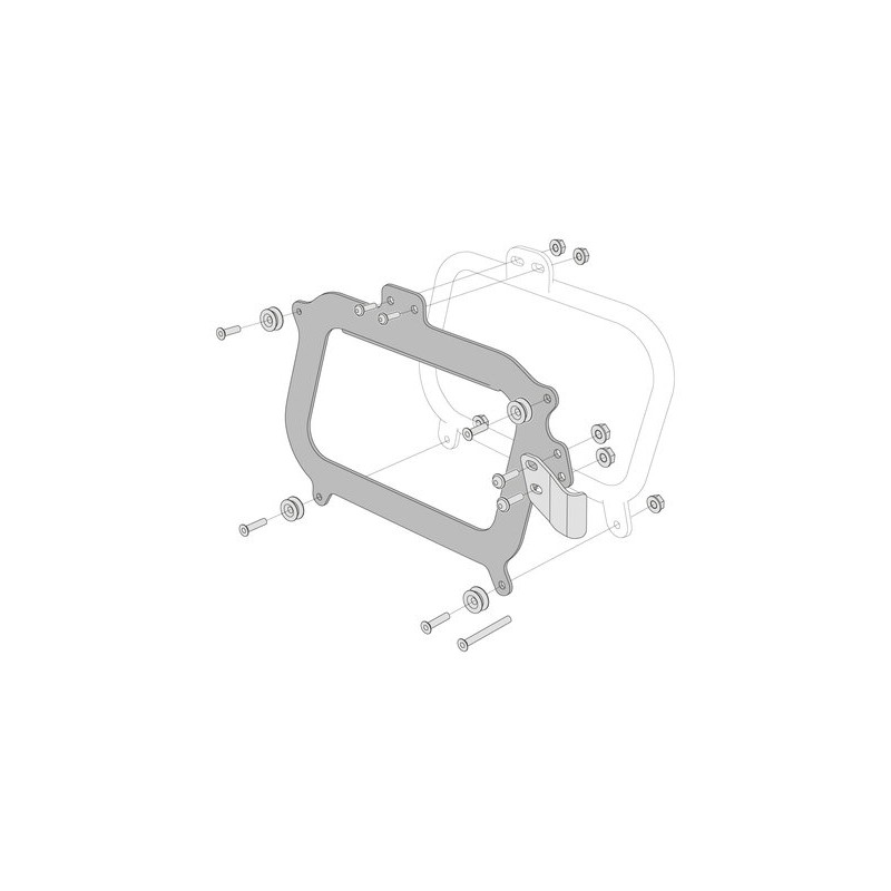 Sw Motech KFT.00.152.10700/B adattatori per Trax ADV/EVO su telaietti Givi Monokey