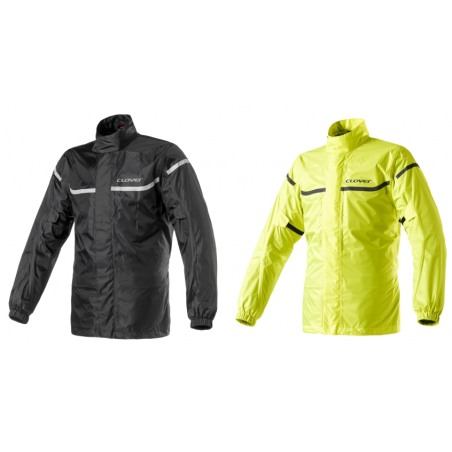 Giacca da moto impermeabile Clover Wet Jacket WP Nero o Giallo Fluo