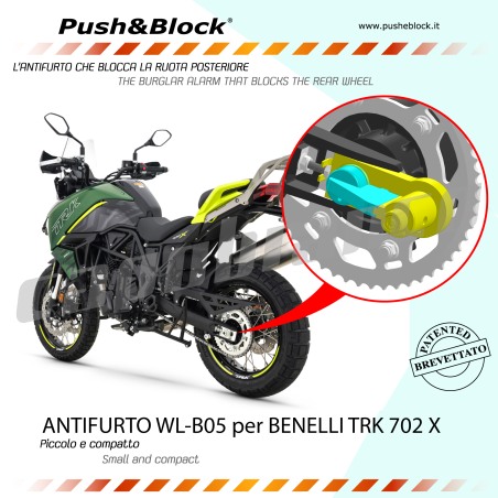 Push&Block WL-B05 Antifurto blocca ruota Benelli TRK 702 X dal 2023