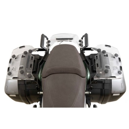 Portapacchi laterali trasparenti Isotta PP97-T per valigie originali Moto Guzzi V100 Mandello dal 2022