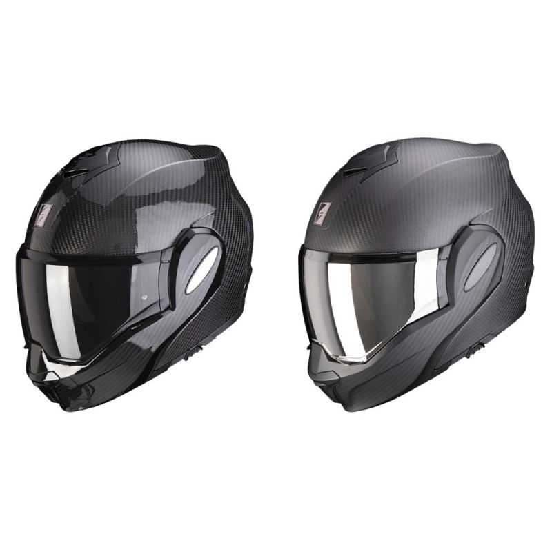 CASCO MODULARE MENTONIERA RIBALTABILE SCORPION EXO TECH CARBON - Non Solo  Caschi