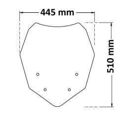 Cupolino medio Isotta SC231 per moto Benelli TRK 702 e 702X dal 2023