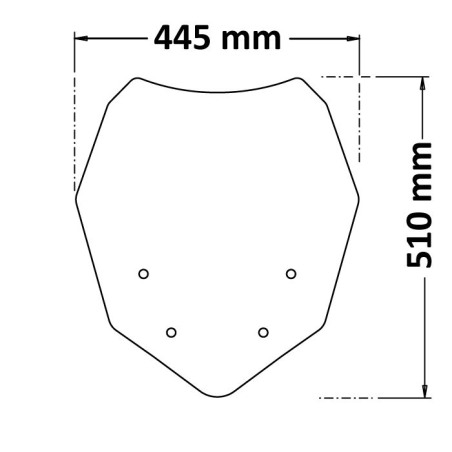 Cupolino medio Isotta SC231 per moto Benelli TRK 702 e 702X dal 2023