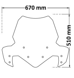 Cupolino alta protezione Isotta SC232 per moto Benelli TRK 702 e 702X dal 2023