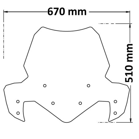 Cupolino alta protezione Isotta SC232 per moto Benelli TRK 702 e 702X dal 2023