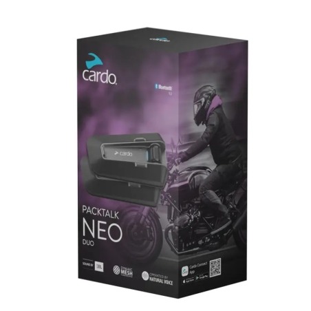 Cardo Packtalk Neo Duo Coppia Interfono moto Dynamic Mesh JBL