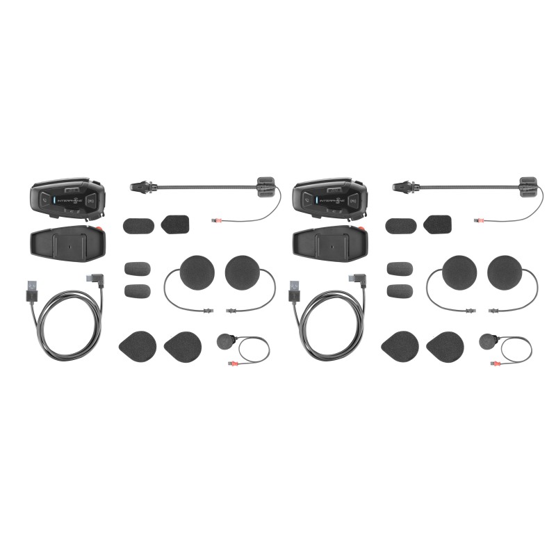 Doppio Interphone bluetooth mesh U-COM 8R universale casco moto