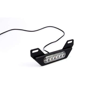 Supporto Porta Targa In Acciaio Inox Con Luce E Adesivi Riflettenti - Per Rimorchi, Moto, Camper, Auto