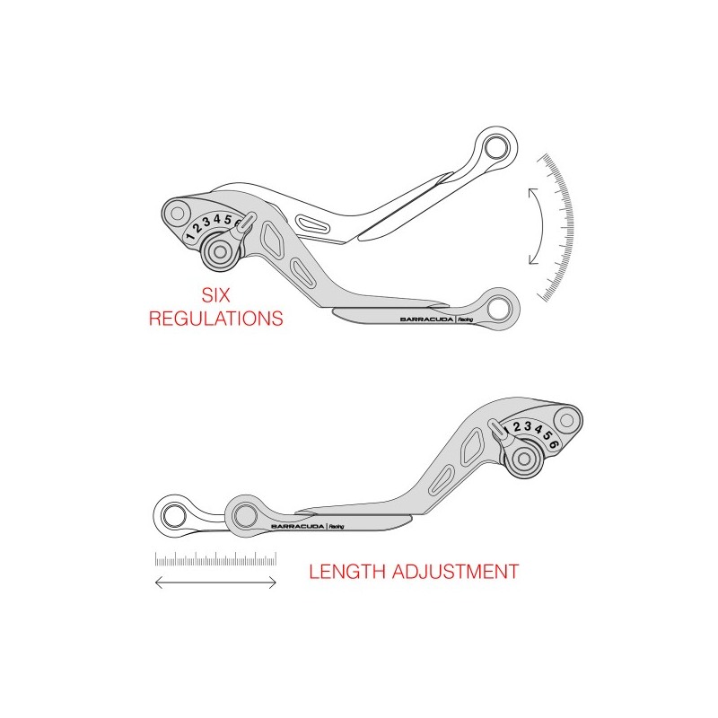 Barracuda DR8127 Set leve freno frizione Ducati