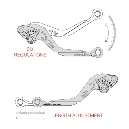 Barracuda DR8127 Set leve freno frizione Ducati