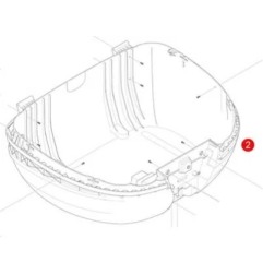 ZV56FNTM Ricambi Bauletto GIVI V56NT - V56NNT MAXIA - Fondo bauletto montato per V56NT-V56NNT