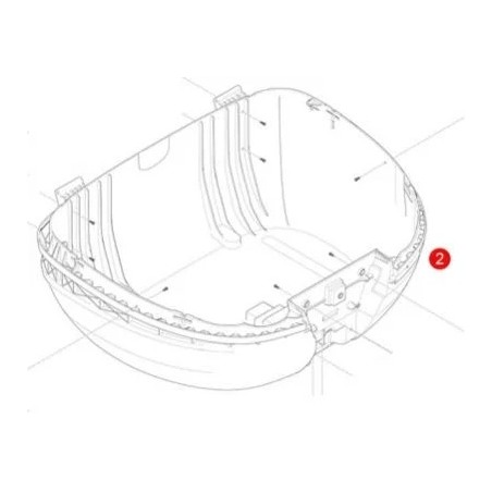 ZV56FNTM Ricambi Bauletto GIVI V56NT - V56NNT MAXIA - Fondo bauletto montato per V56NT-V56NNT