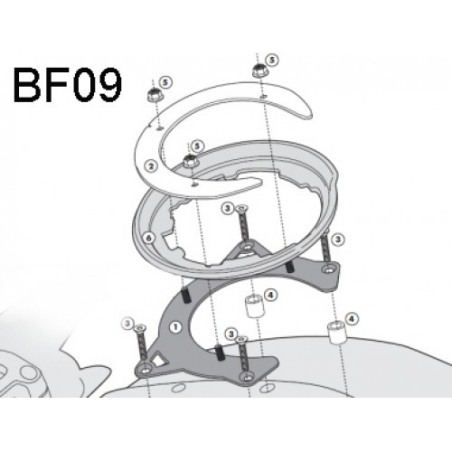 Kappa BF09K flangia metallica per borsa da serbatoio tanklock