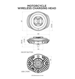 Quad Lock QLA-MOT-WCH-3 Blocco di ricarica wireless resistente alle intemperie