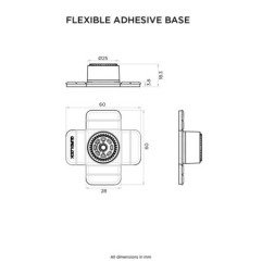 Quad Lock QLP-360-FAB 360 base adesiva flessibile