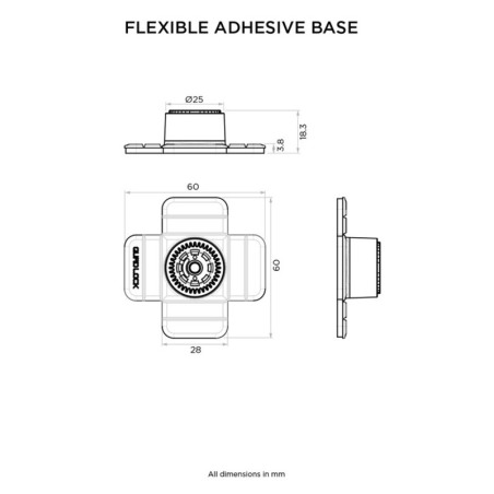 Quad Lock QLP-360-FAB 360 base adesiva flessibile