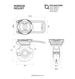 Quad Lock QLM-MIR-2 Supporto per smartphone da specchietto