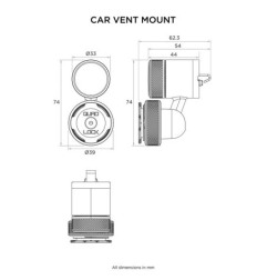 Quad Lock QLM-VNT Supporto bocchetta ventilazione per auto