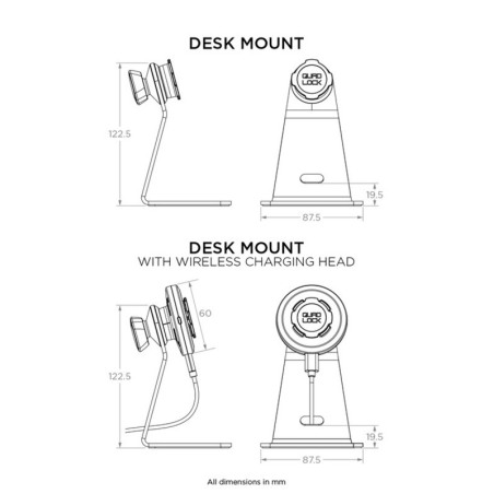 Quad Lock QLM-DSK-2 Supporto da scrivania