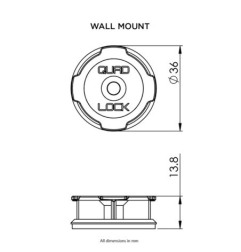 Quad Lock QLM-WAL-2 Supporto a parete adesivo
