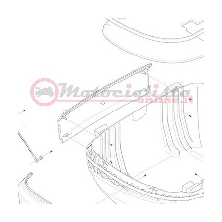 Z692R Ricambi Bauletto GIVI V56N - V56NN V56NT - V56NNT MAXIA - Ricambio fascione posteriore