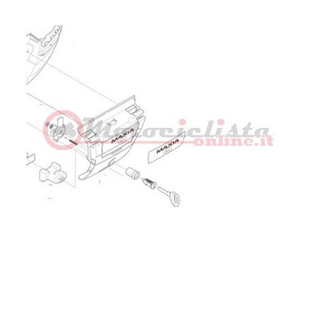 Z695A900V56R Ricambi Bauletto GIVI V56N - V56NN V56NT - V56NNT MAXIA - Frontalino cerniera
