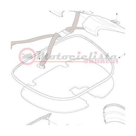 Z1908R Ricambi Bauletto GIVI V56NN - V56NNT V56NT - V56N MAXIA E55 Maxia 3 - Guarnizione