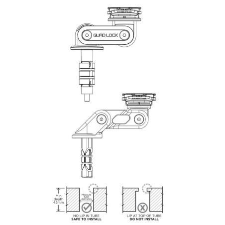 Quad Lock QLM-FSM Supporto piantone sterzo