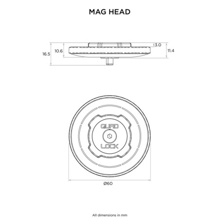 Quad Lock QLH-MAG Blocco standard Mag