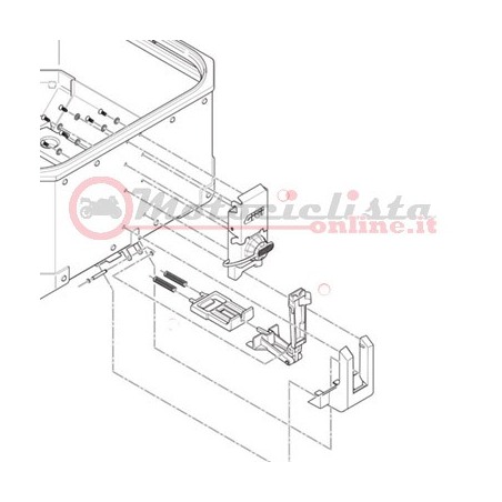 Givi Z8024MR Blocco Cerniera Montato OBK42A-OBK42B-OBK58A-OBK58B TREKKER OUTBACK