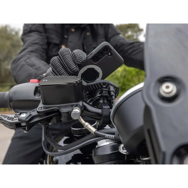 Jeebel Supporto Telefono del Motociclo 2-in-1 Porta Cellulare per Moto con QI Wireless e QC 3.0 USB Charger - Rotante a 360° Regolabile - per 4-7 Pollici Smartphone Samsung/Huawei/Android