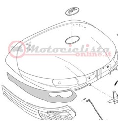 Z55CNM Ricambi Bauletto GIVI E55 Maxia 3 - E55 Maxia 3 Tech - Coperchio E55 nero montato