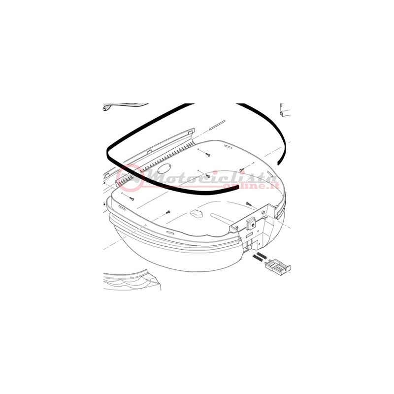 Z55FNM Ricambi Bauletto GIVI E55 Maxia 3 - E55 Maxia 3 Tech - Fondo E55 montato