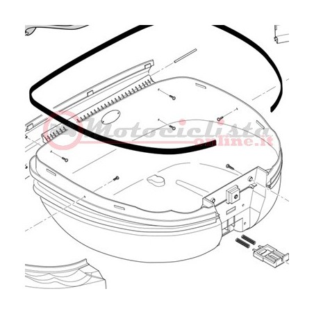 Z55FNM Ricambi Bauletto GIVI E55 Maxia 3 - E55 Maxia 3 Tech - Fondo E55 montato