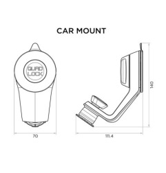 Quad Lock QLM-CAR-5 Supporto per auto al parabrezza/cruscotto