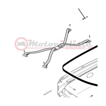 Z285 Ricambi Bauletto GIVI E55 Maxia 3 - E55 Maxia 3 Tech - Cinghia interna