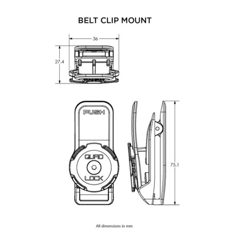 Quad Lock QLM-BLT-3 Supporto a clip universale