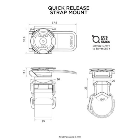 Quad Lock QLM-STP Supporto per cinturini a rilascio rapido