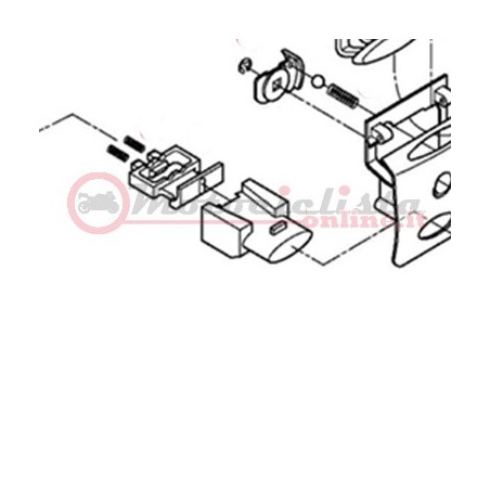 Z645R Ricambi Bauletto GIVI V46 - V46 TECH E450 Simply II E470 SImply IIIpulsante sgancio bauletto, colore rosso