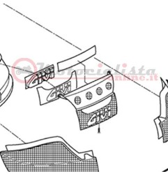 Z732KIT Ricambi Bauletto GIVI V46 - V46 TECH Gruppo catadiottro centrale V46 con fondo riflettente