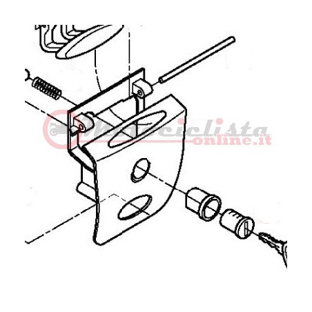 Givi Z641NR Blocco cerniera inferiore/superiore movimento serratura V46, E450, E470 Simply III