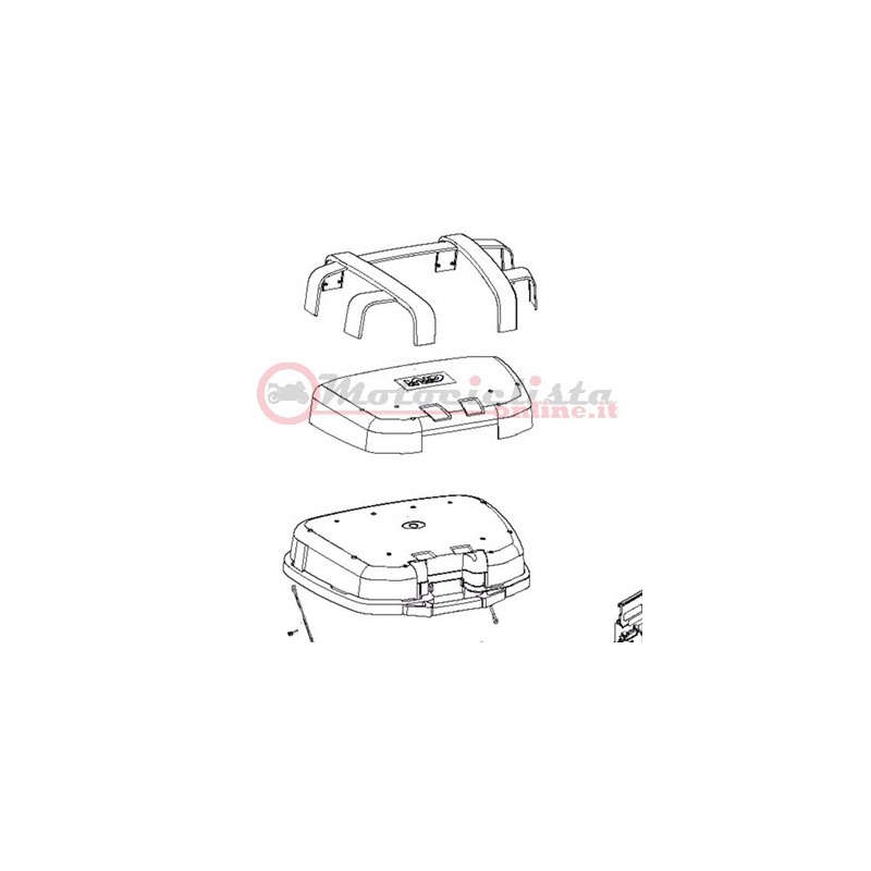 Tasca Interna GIVI T490 Per Bauletto Trekker TRK52, Colore Nero, Taglia 40