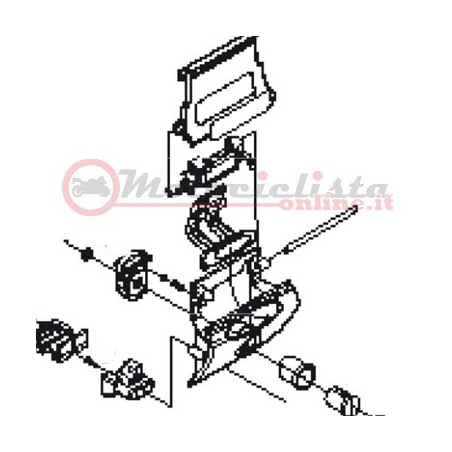 Givi Z641N52M Blocco cerniera montato bauletto Trekker TRK52