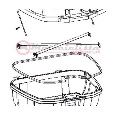 Givi Z2170R Cinghia elastica interna Bauletto Trekker TRK52N / TRK52B 