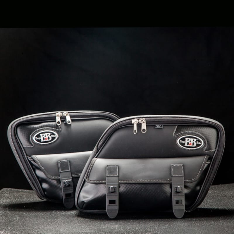 Bags&Bike CBPBON Coppia Borse Laterali Perfect Per Triumph Bonneville Con Porta Pacchi